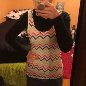 Rue21 lace and chevron top